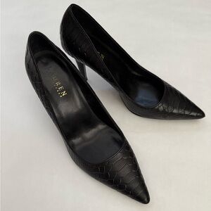 Lauren Ralph Lauren Black Textured Heels